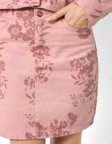 Midirock - Florales Muster - Rosa