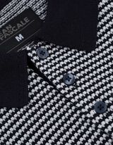 koszulka polo - wz&oacute;r na całej powierzchni - ciemny niebieski