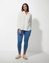 Blouse - Overhemd kraag - wit