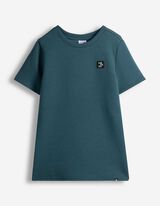 T-Shirt - Gerippt - Dunkelgr&uuml;n
