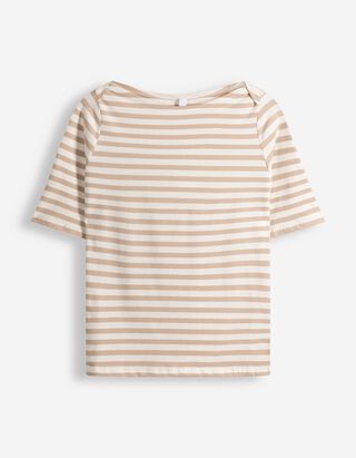 T-shirt - Strepen - beige