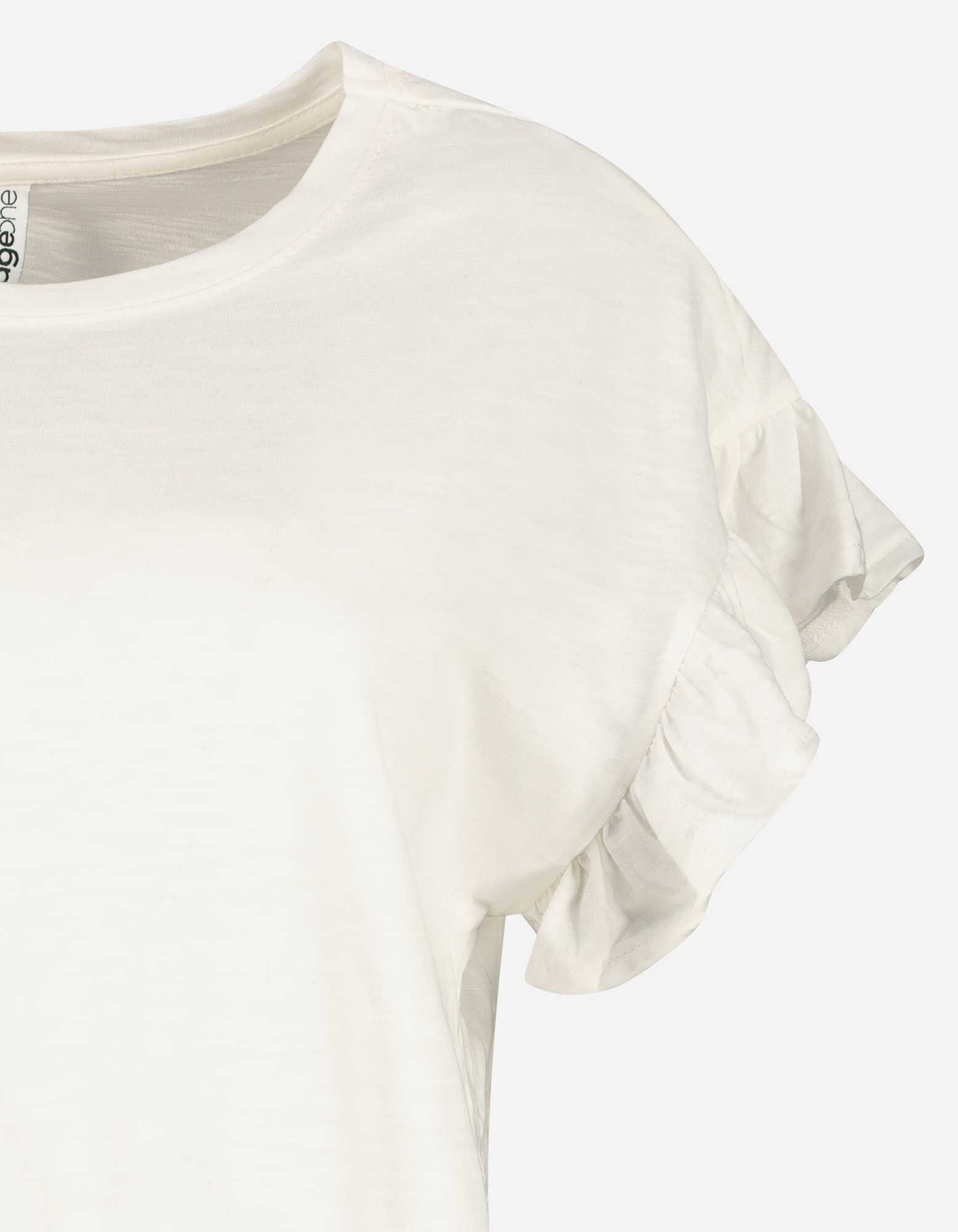 T-shirt - Manches &agrave; volants - blanc