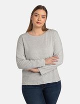 Longsleeve - Ronde hals - grijs