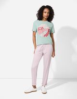 Hose - Leinen-Mix - rosa