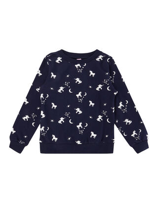 M&auml;dchen Sweatshirt mit Einhorn-Prints