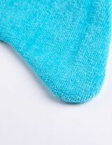 Kupaći poncho - Print - tirkizna