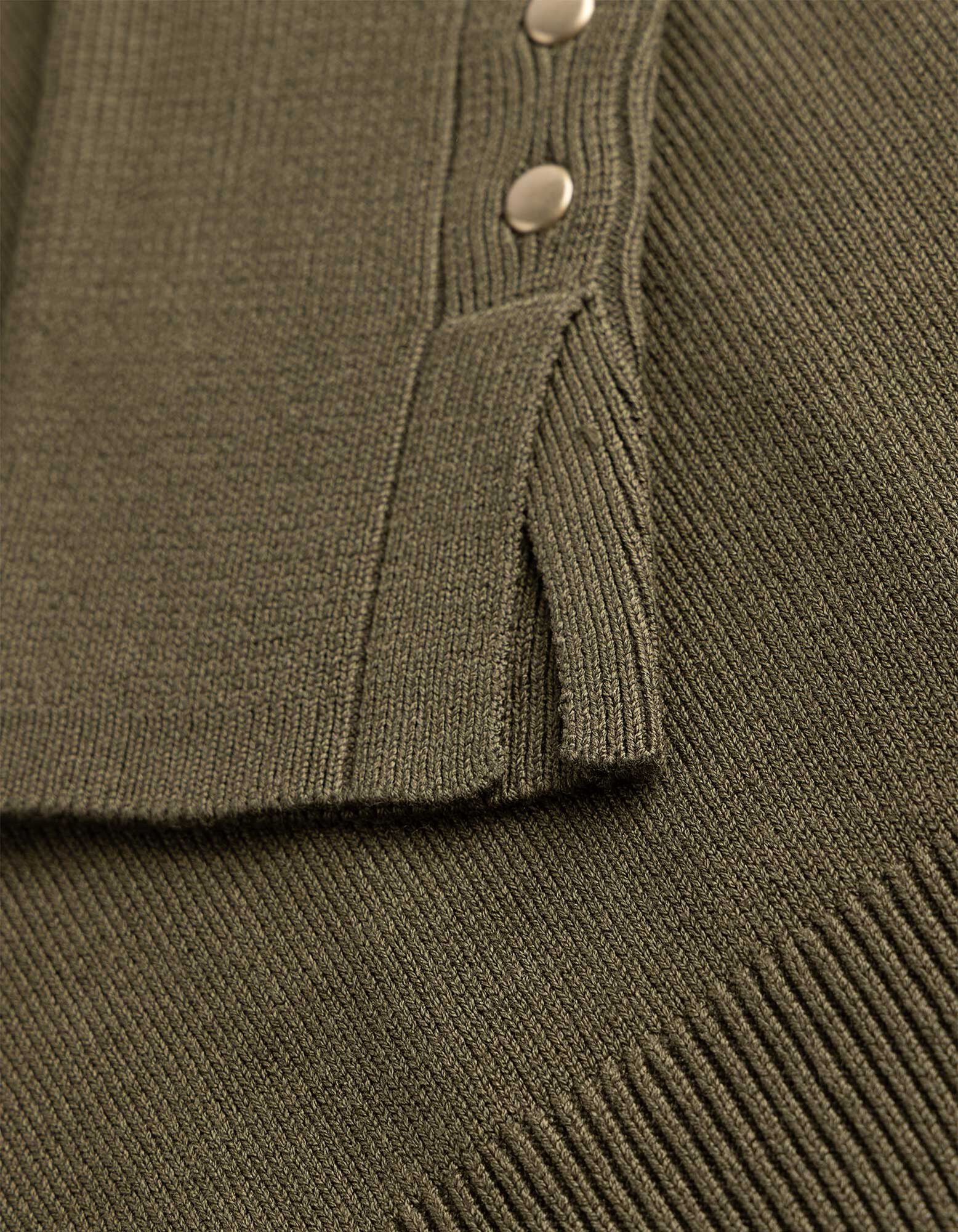 Strickpullover - Rollkragen - Khaki