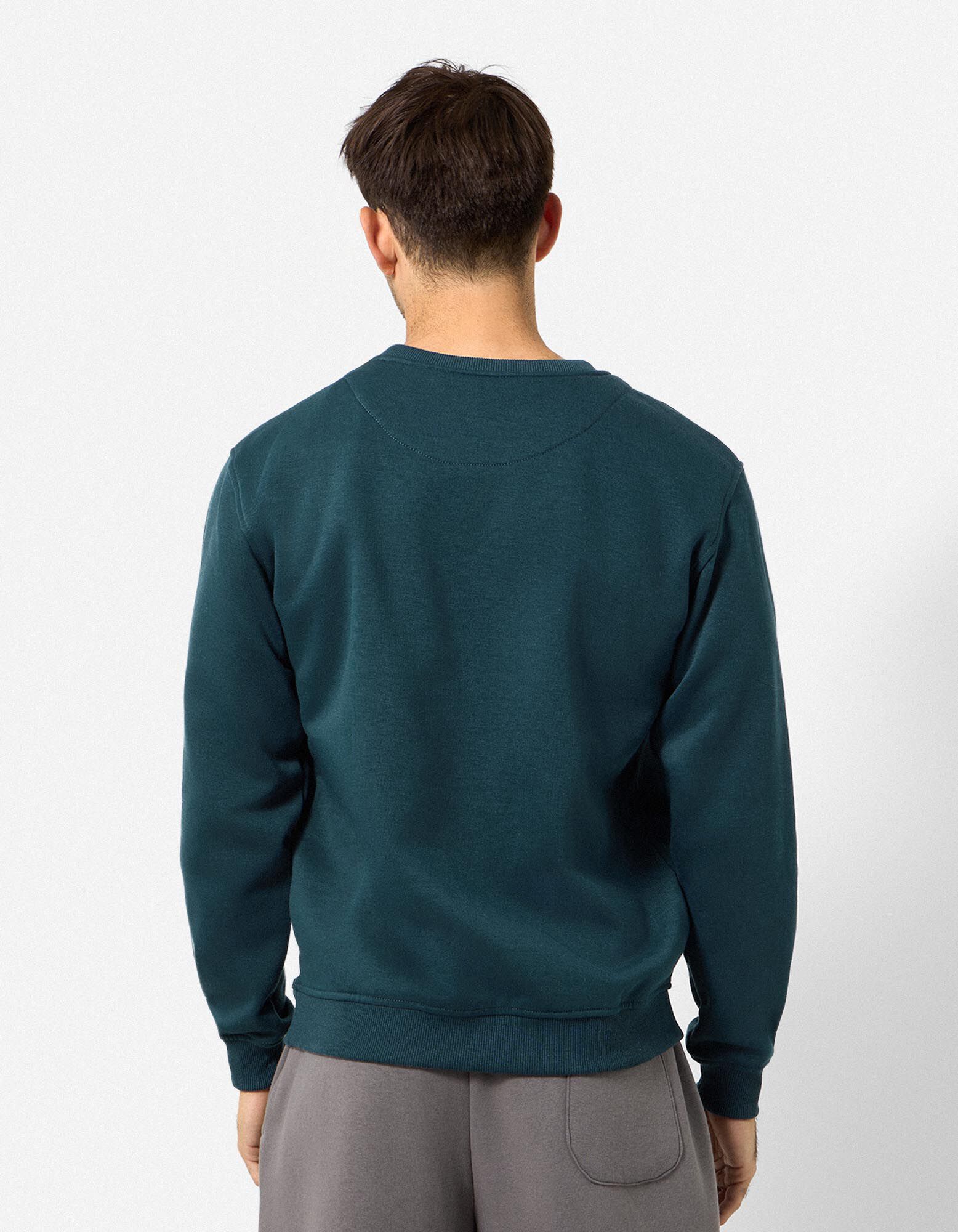 Sweatshirt - Relax Pasvorm - Petrolblauw