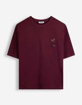 T-Shirt - R&uuml;ckenprint - Dunkelrot