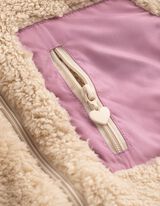 Fleecejacke - einfarbig - Beige
