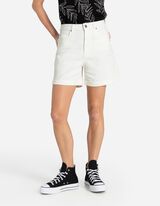 Pantaloncini di jeans - Risvolti fissi sul fondo gamba - bianco