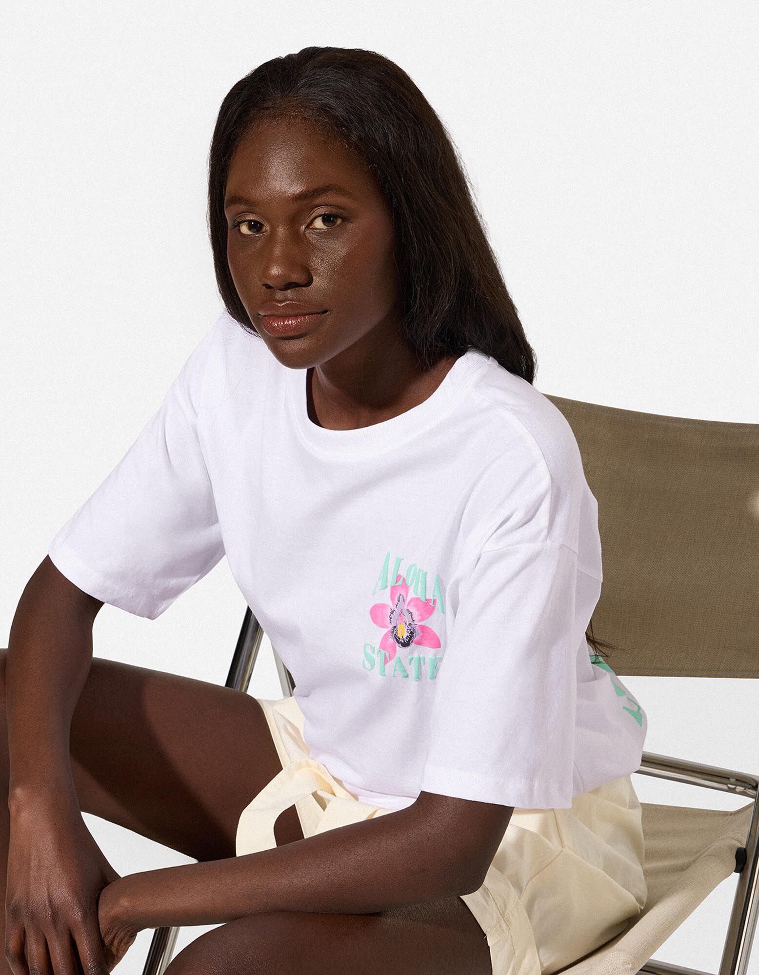 T-Shirt - R&uuml;ckenprint - Wei&szlig;