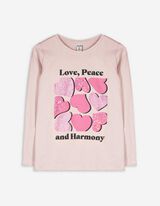 Maglia a manica lunga - Inserto di paillettes - rosa