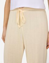 Pyjamahose - Pointelle - hellgelb