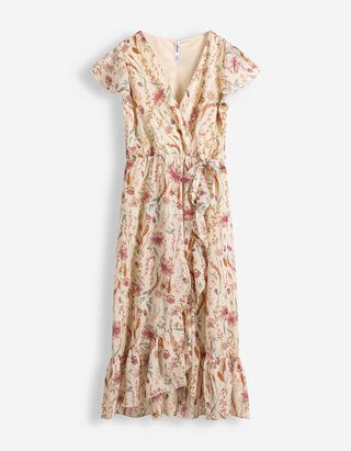 Kleid - Allover-Print - wei&szlig;