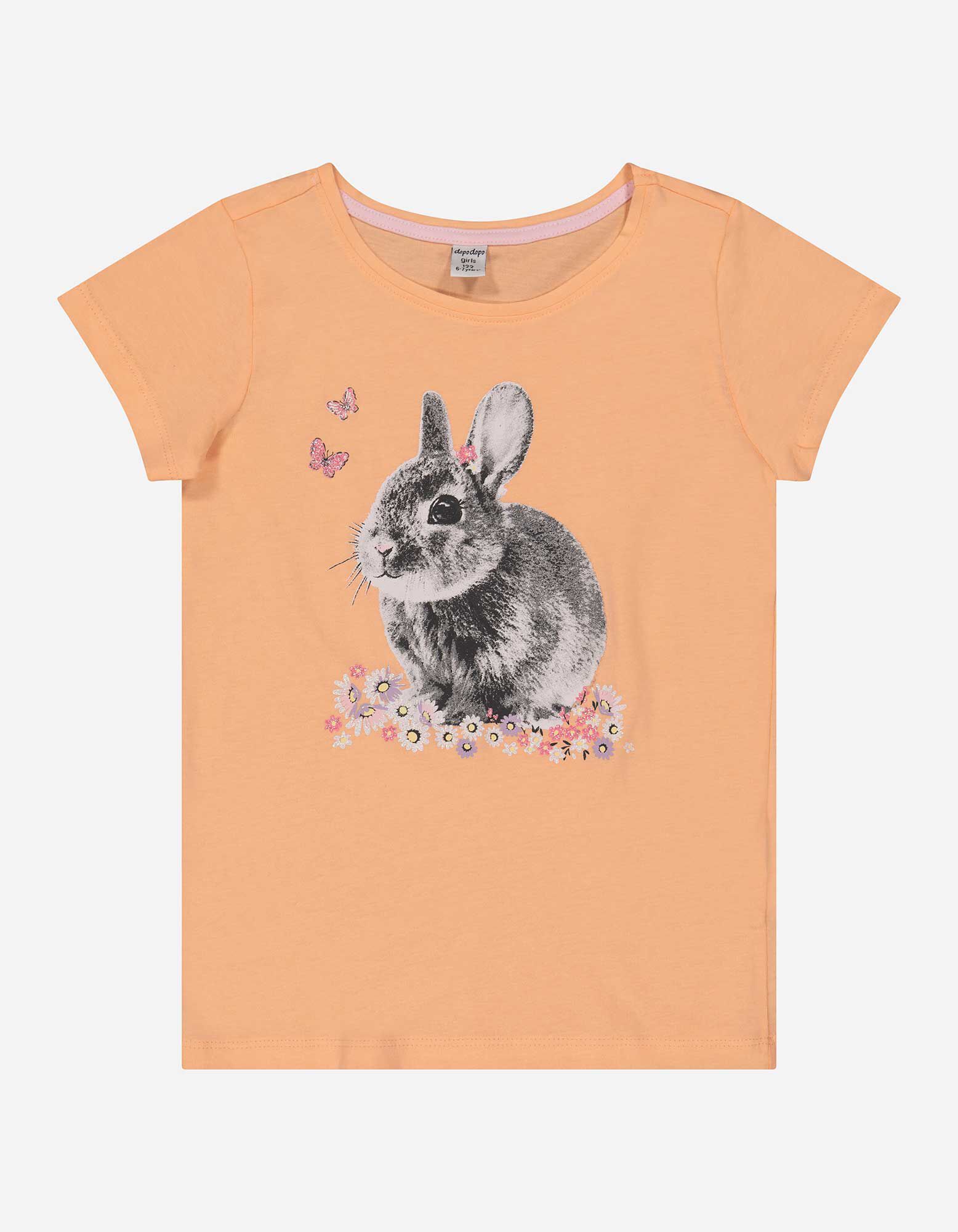 T-shirt - Glitterprint - oranje