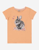 T-shirt - Glitterprint - oranje
