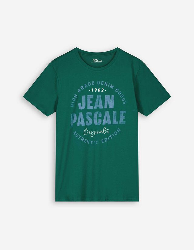 T-shirt - Tekstprint - donkergroen