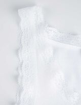 Trumpa palaidinė - Nėrinių apvadas - baltas