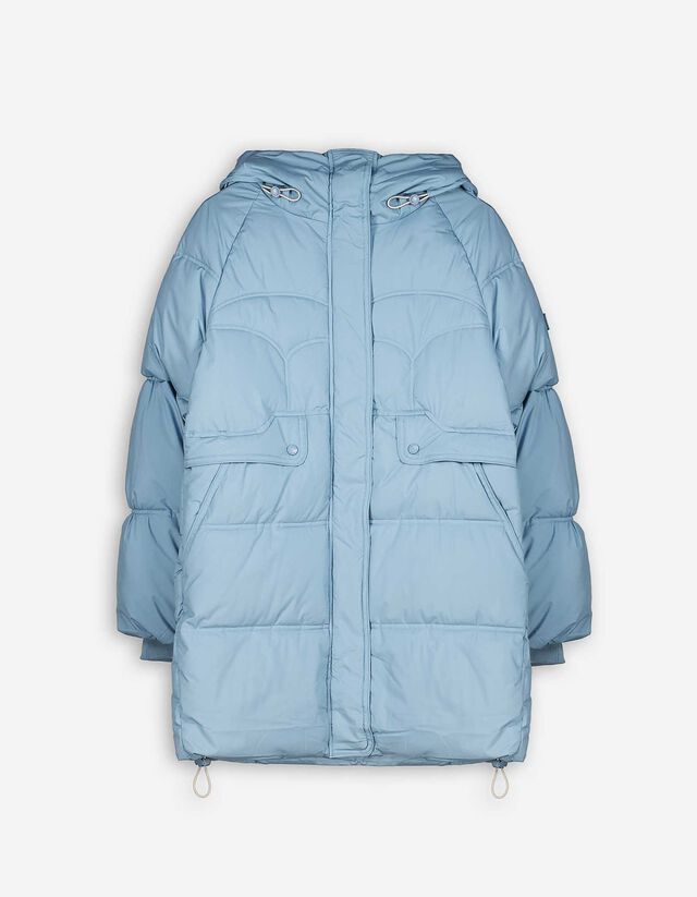 Cappotto - Zip nascosta - celeste