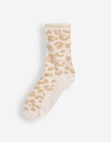 Socken - Leopardenmuster - Beige