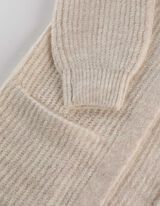 Dlhý kardigán - Úplet - bezova