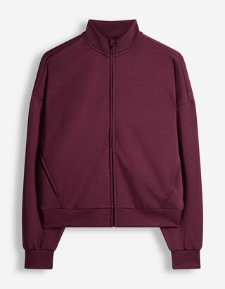 Sweatjacke - Soft-Touch - Lila