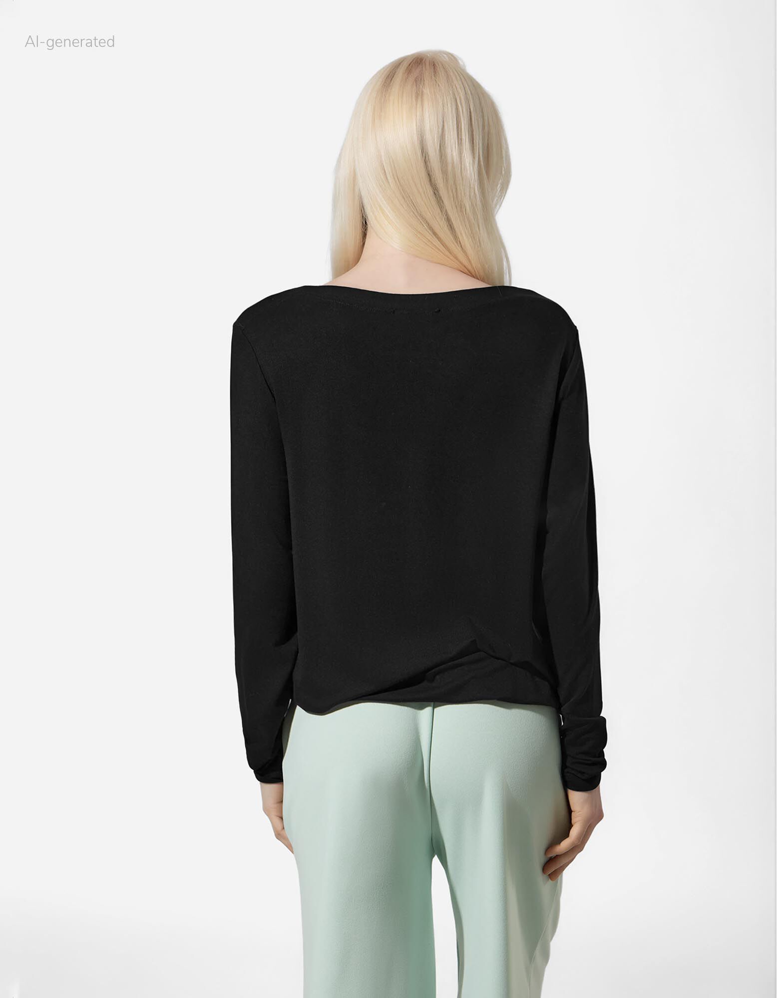 Longsleeve - Effen - Zwart