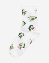 Socken - Allover-Muster - weiß