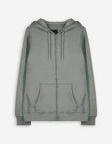 Sweatjacke - Kapuze mit Tunnelzug - dunkelgrün