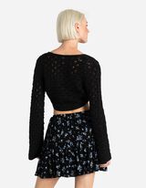 Bolero - Perforált kötött - fekete