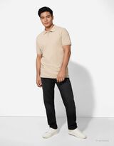 Poloshirt - Knopfverschluss - beige