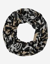 Sciarpa ad anello - Motivo animalier - bianco
