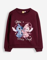 Sweatshirt - Lilo & Stitch - Dunkelrot
