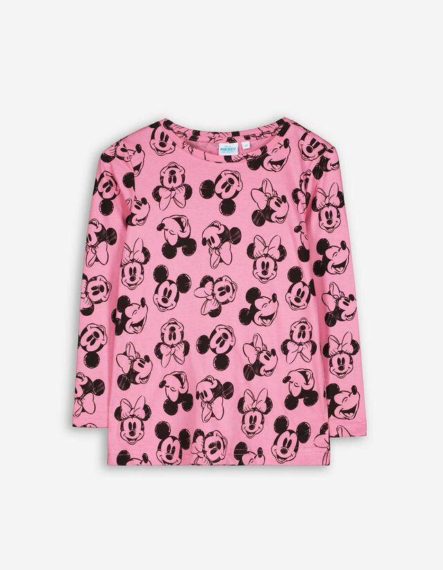 Hosszú ujjú felső - Minnie egér - pink
