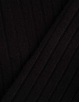 Bluză de corp cu mânecă lungă - Asimetric - Negru