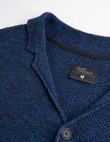 Kardigán - Durva kötésű - sotetkek