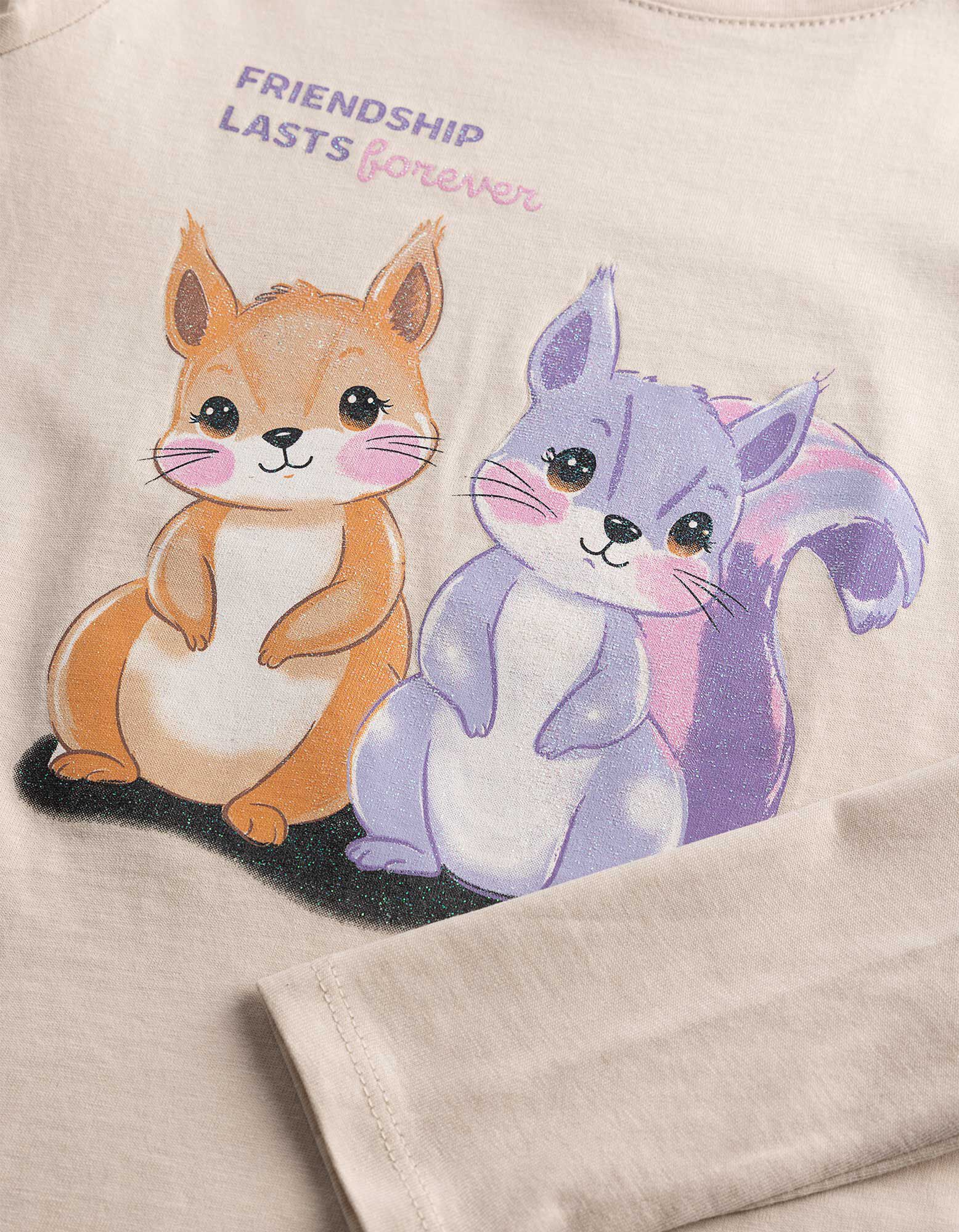 Longsleeve - Print - Beige