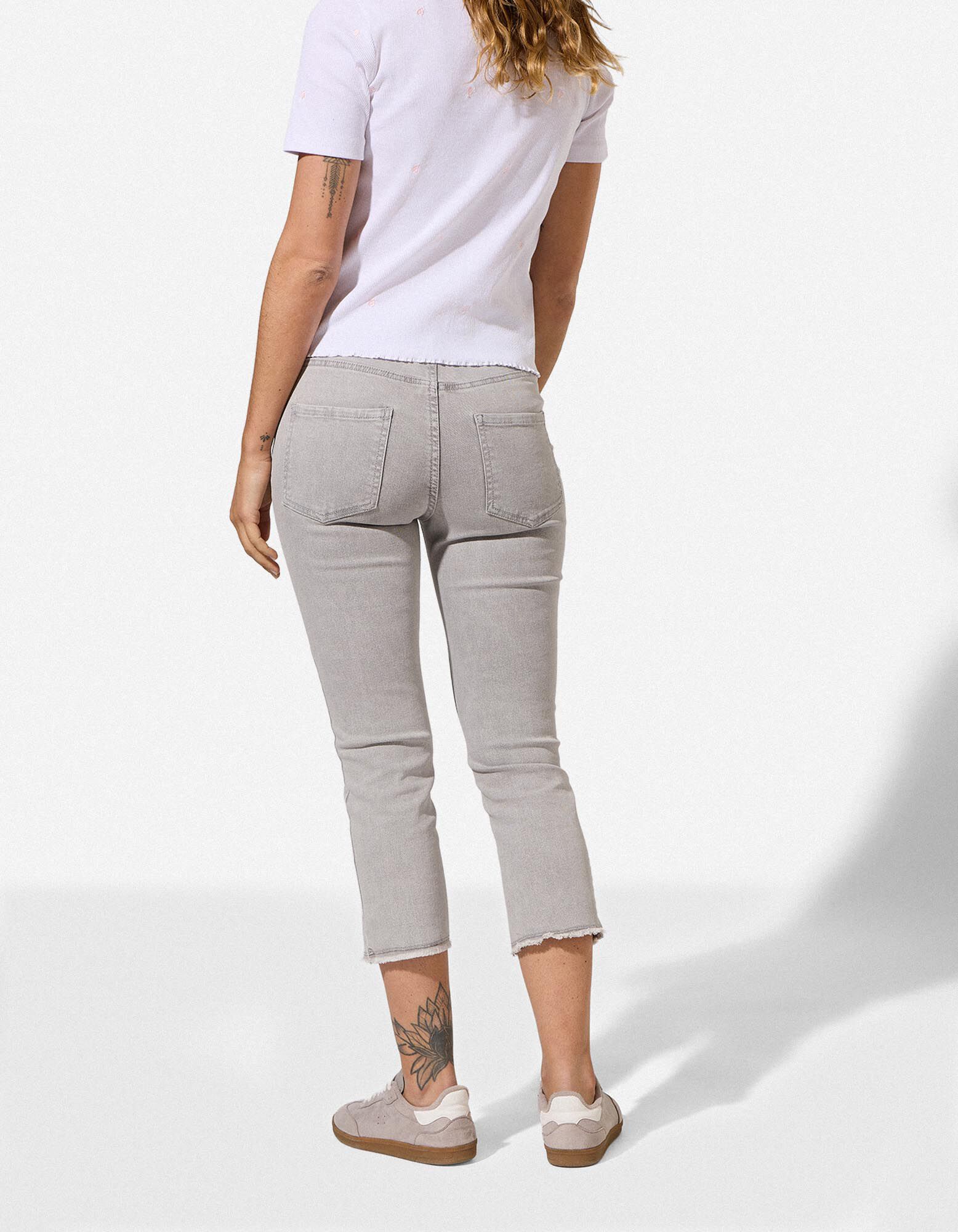 Caprihose - Skinny Fit - Grau