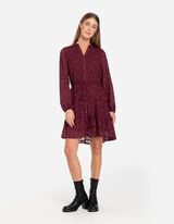 Bluza-haljina - tamno-crvena