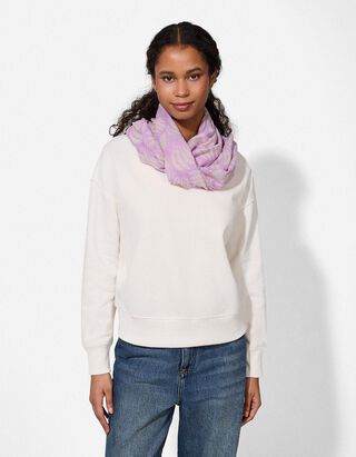 &Eacute;charpe - &agrave; motifs - Lilas