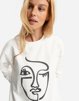 Melegítőfelső - Hímzésekkel - feher