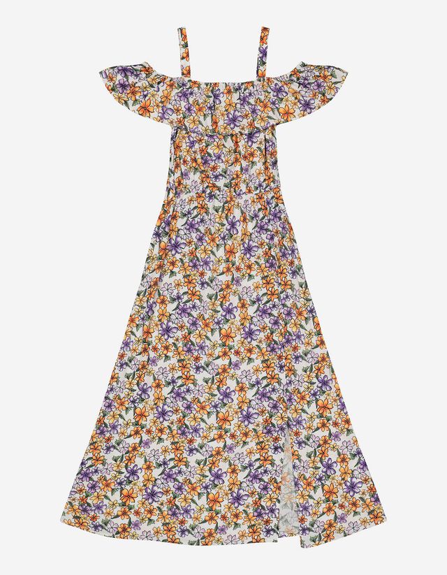 Mädchen Maxikleid - Seitenschlitz  