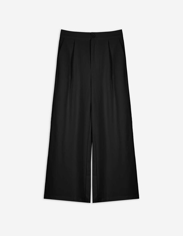 Jupe-culotte - Viscose mélangée - Noir