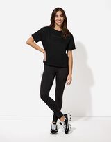 Tričko - 3D aplik&aacute;cia - cierna