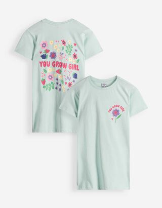 T-Shirt - R&uuml;ckenprint - T&uuml;rkis