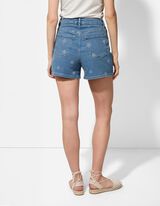 Shorts - Allover-Muster - blau