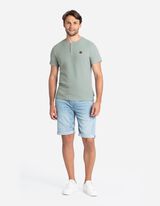 Tričko - Henley v&yacute;strih - zelena