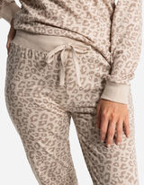 Pyžamové nohavice - Sťahovanie na šnúrku na spodnom okraji - bezova