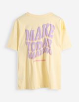 Tričko - Potisk na zadn&iacute; straně - Světle žlut&aacute;